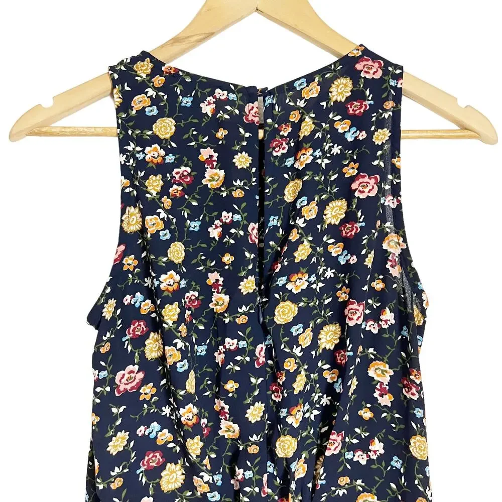 J.Crew Mercantile Black Floral Sleeveless Dress Size 4 - Picture 6 of 10